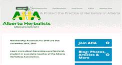Desktop Screenshot of albertaherbalists.com
